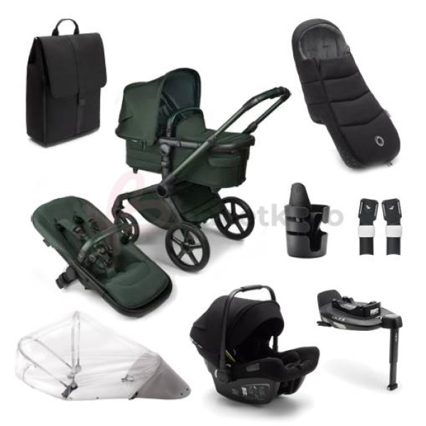 Bugaboo Fox 5 Zvýhodnený set 7v1 Limited Edition NOIR Midnigt Green