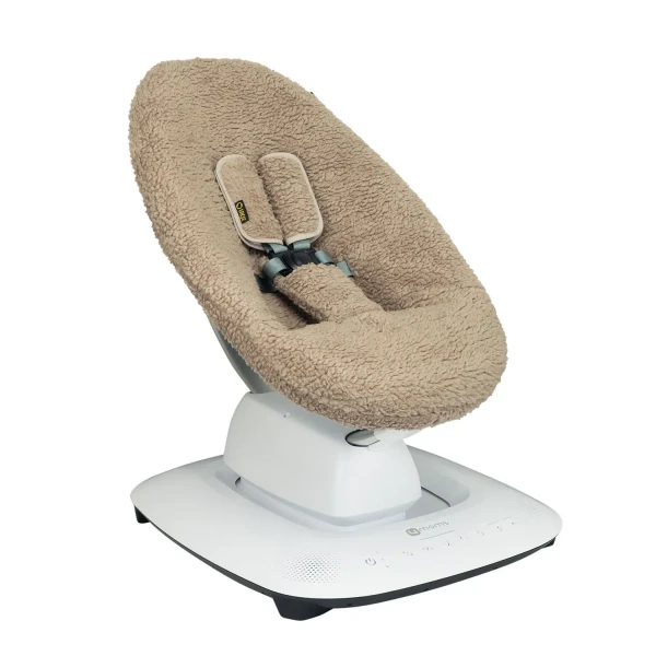 UKJE Ochranný luxusní potah na lehátko 4Moms Mamaroo 5 UKJE Teddy Taupe huňatý hnědý