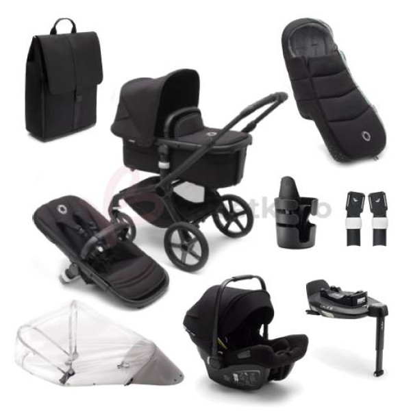 Bugaboo Fox 5 Zvýhodnený set 7v1 Black/Midnight Black