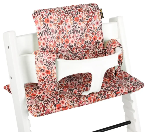 UKJE Vankúšik na jedálenskú stoličku Stokke Tripp Trapp UKJE Pink Flowers ružový neprepustný