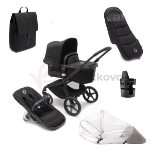 Bugaboo Fox 5 Zvýhodnený set 4v1 Black/Midnight Black