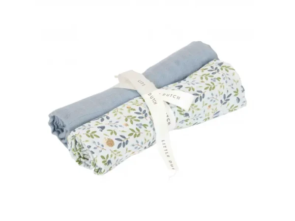 Little Dutch Plienky 70x70cm Forest Adventure & Denim Blue 2 ks