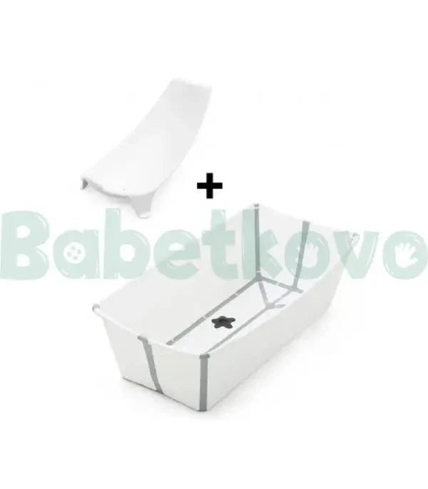 Stokke Flexi Bath Skladacia vanička na kúpanie White + Newborn Lehátko ZDARMA