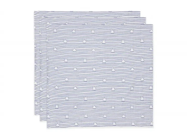 Jollein Plienky 3 ks 70x70 cm Miffy Stripe Navy