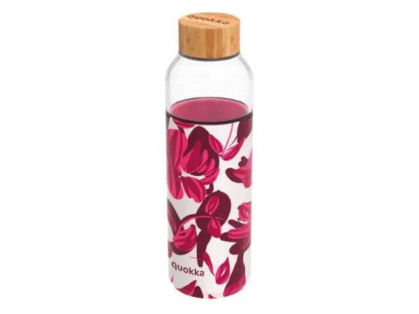 Quokka Sklenená fľaša Flow Crimson Spring 660 ml