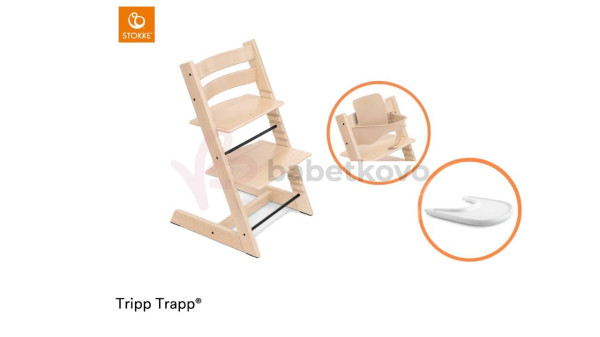 Stokke Tripp Trapp Bundle Stolička + baby set + pultík Natural