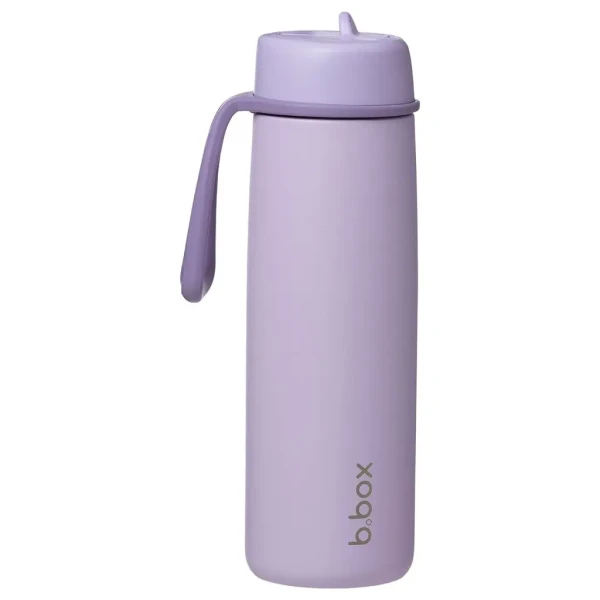 B.BOX Nerezová termofľaša so slamkou 690 ml - lilac love