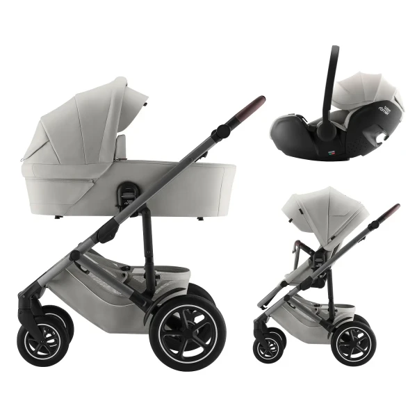 BRITAX Set kočík Smile 5Z + hlboká vanička + autosedačka Baby-Safe PRO Lux, Linen Grey