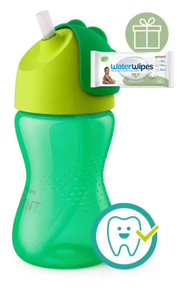 Philips AVENT Hrnček 300 ml Bendy s ohybnou slamkou chlapec+WW Soapberry 60ks