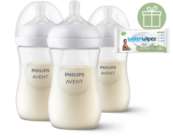 Philips AVENT Fľaša Natural Response 260 ml, 1m+ 3 ks+WW Soapberry 60ks