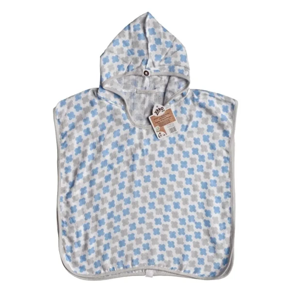 XKKO BMB Bambusové pončo - Cross Baby Blue Veľkosť 2