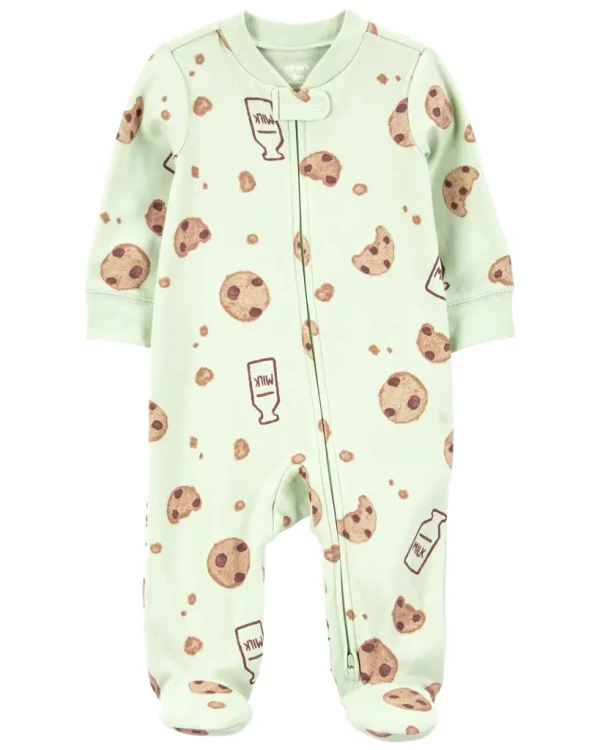 CARTER'S Overal na zips Sleep&Play Sage Milk&Cookies neutrál NB/ veľ. 56