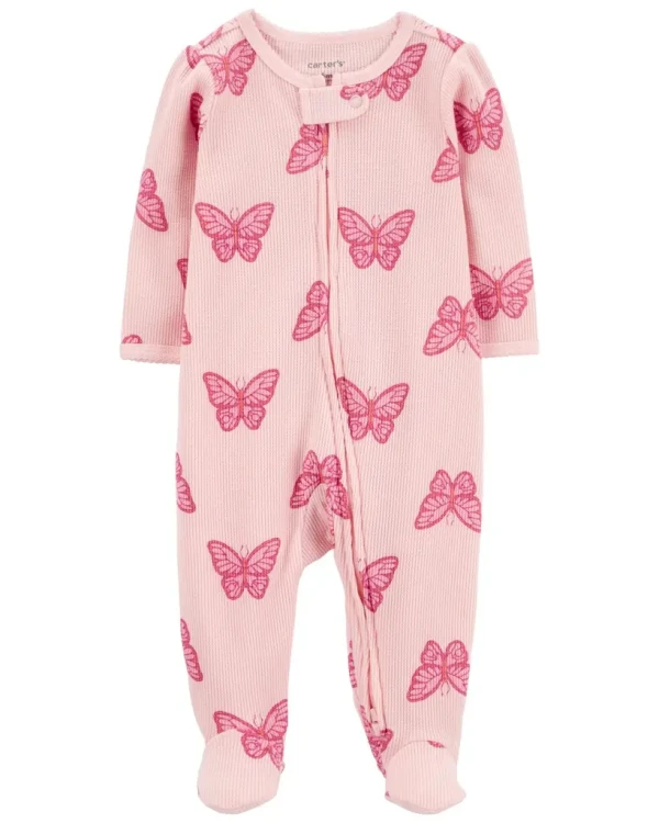 CARTER'S Overal na zips Sleep&Play Pink Butterfly dievča 9m/ veľ. 74