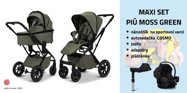 MOON PIÚ Maxi set Black chrome - MOSS GREEN