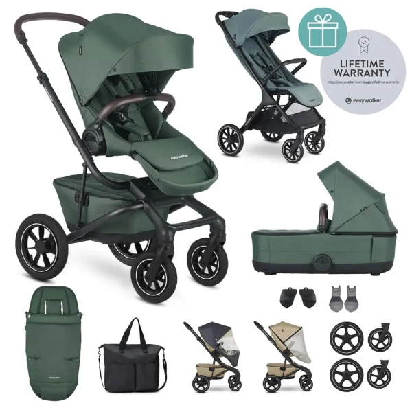 EASYWALKER Kočík kombinovaný Jimmey Pine Green XXL AIR + RWS + Jackey XL Forest Green