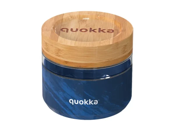 Quokka Sklenená nádoba na jedlo Deli Wood Grain 500 ml