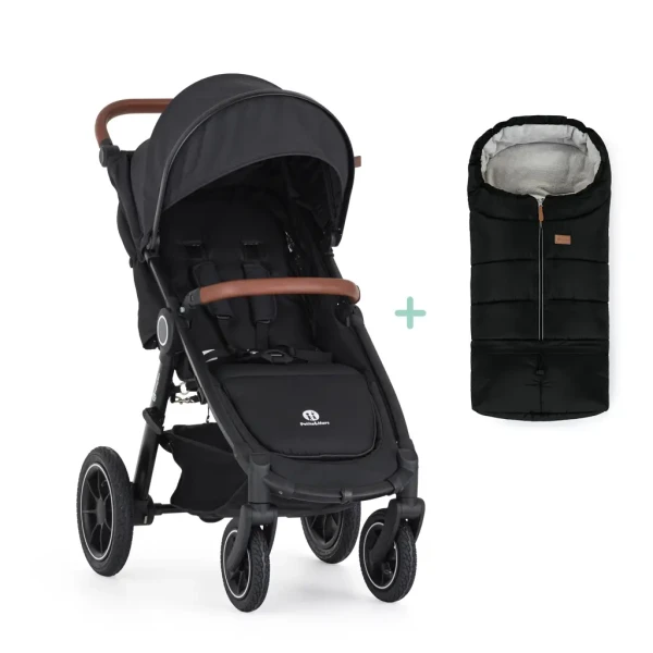 PETITE&MARS Kočík športový Street 2 Air Oak Perfect Black + PETITE&MARS fusak Jibot ZADARMO