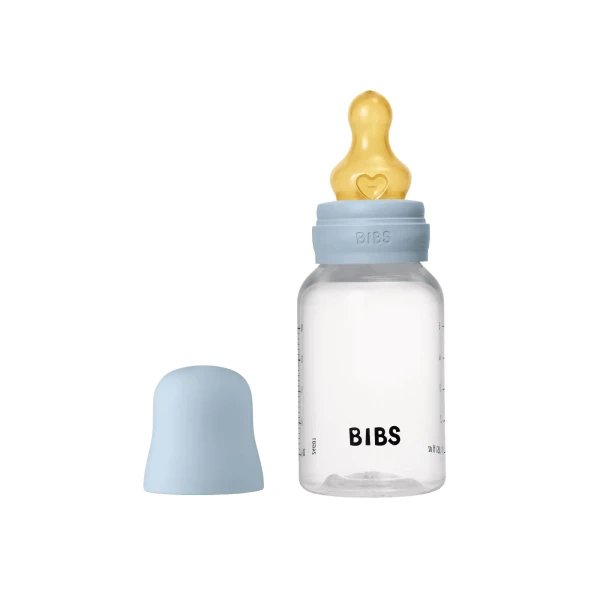 BIBS antikoliková fľaša s kaučukovým cumlíkom 150ml baby blue