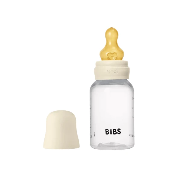 BIBS antikoliková fľaša s kaučukovým cumlíkom 150ml ivory