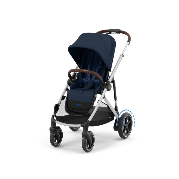 Cybex e-Gazelle S Ocean Blue - Silver Rám