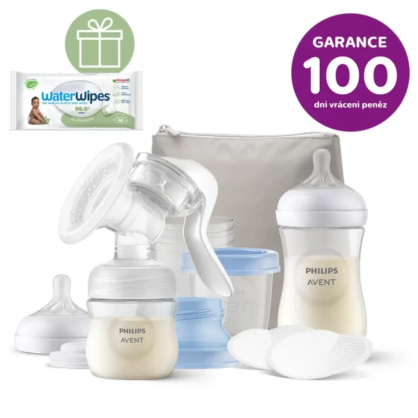 Philips AVENT Odsávačka materského mlieka manuálna štartovacia sada+WW Soapberry 60ks