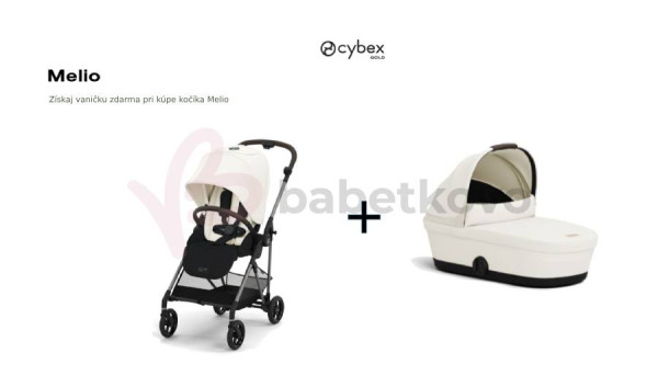 CYBEX MELIO Canvas White + vanička ZDARMA