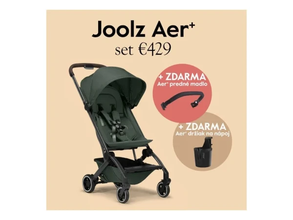 Joolz AER+ kočík Forest green SET s madlom a držiakom na nápoj