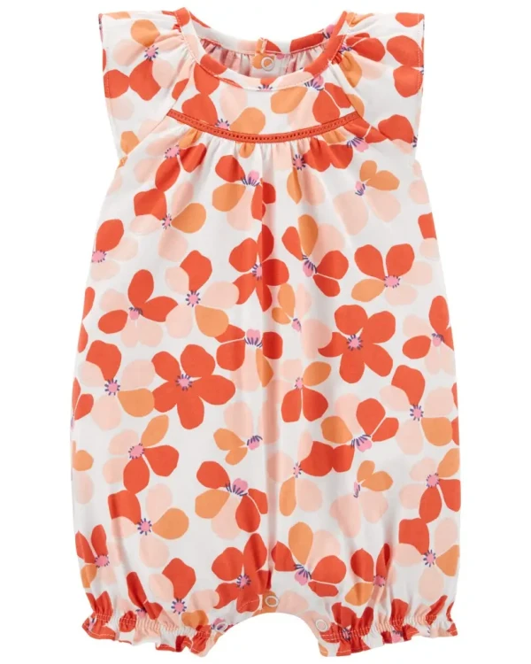 CARTER'S Overal letný Orange Floral dievča 3m