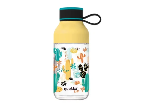 Quokka Plastová fľaša Ice Kids s pútkom Cactus 430 ml