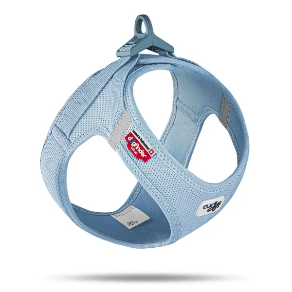 CURLI Postroj pre psov so sponou Air-Mesh Skyblue, XL, 12-18 kg