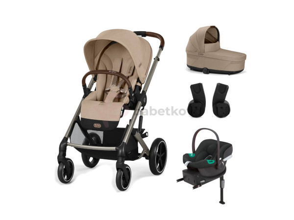 CYBEX Kombinovaný kočík BALIOS S LUX Almond Beige - taupe rám 2025