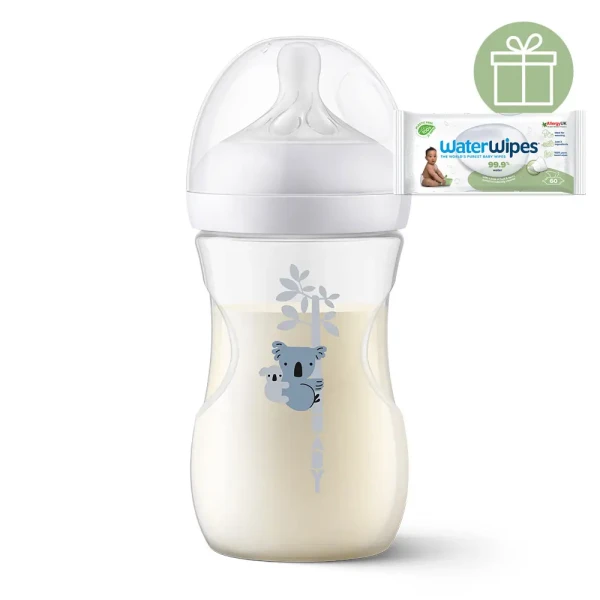 Philips AVENT Fľaša Natural Response 260 ml, 1m+ koala+WW Soapberry 60ks