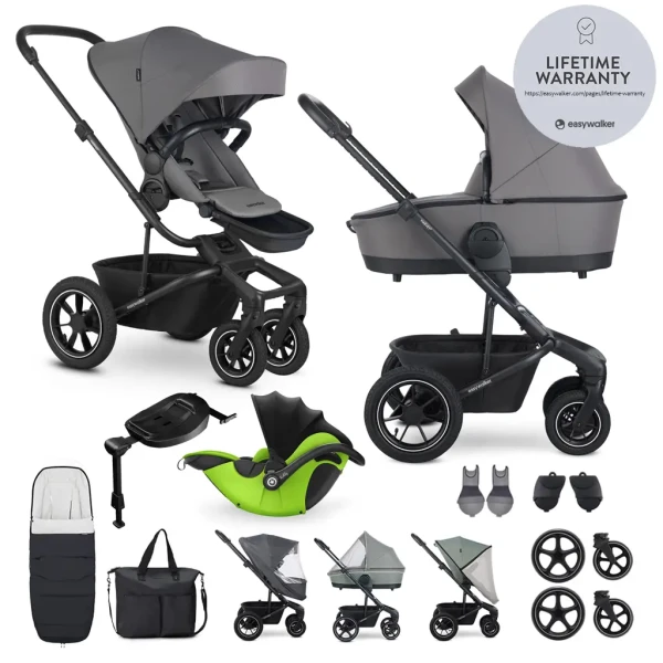 EASYWALKER Kočík kombinovaný Harvey⁵ Pebble Grey XXL AIR + KIDDY Evoluna i-size 2 + základňa