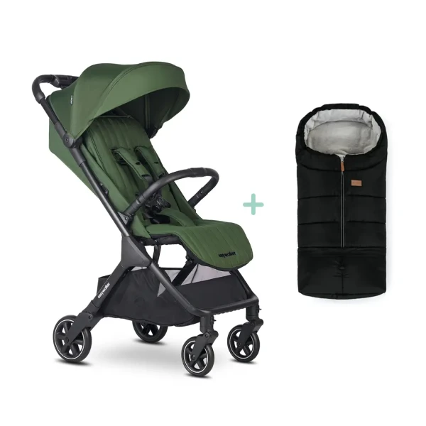 EASYWALKER Kočík športový Jackey 2 Deep Green + PETITE&MARS fusak Jibot ZADARMO