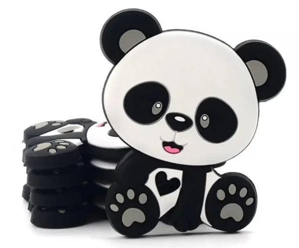 Kidi Love Hrýzatko silikónové PANDA 9cm - grey