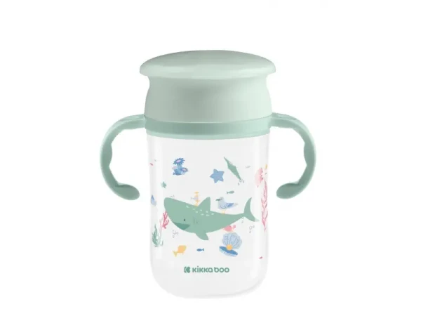 KikkaBoo Hrnček trénovací 360 ° 300ml 12m + Deep Sea Mint