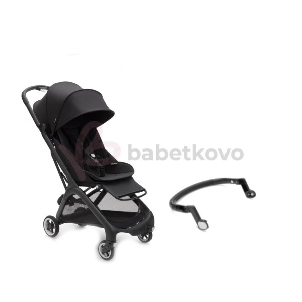 Bugaboo Butterfly športový kočík + madlo Black/Midnight Black