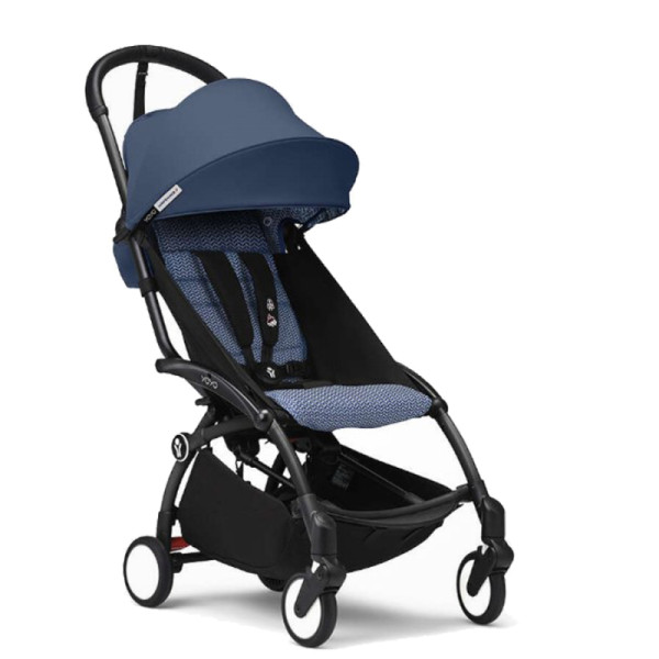 STOKKE® YOYO³ športový kočík 6+ Black/Air France Blue