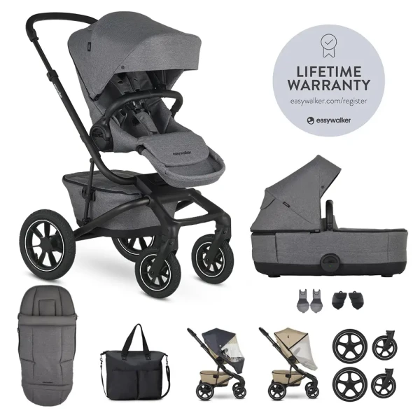 EASYWALKER SET XXL kočík kombinovaný Jimmey AIR Iris Grey s príslušenstvom