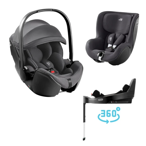 BRITAX Autosedačka set Baby-Safe Pro + Vario Base 5Z + autosedačka Dualfix 5z Classic, Deep Grey