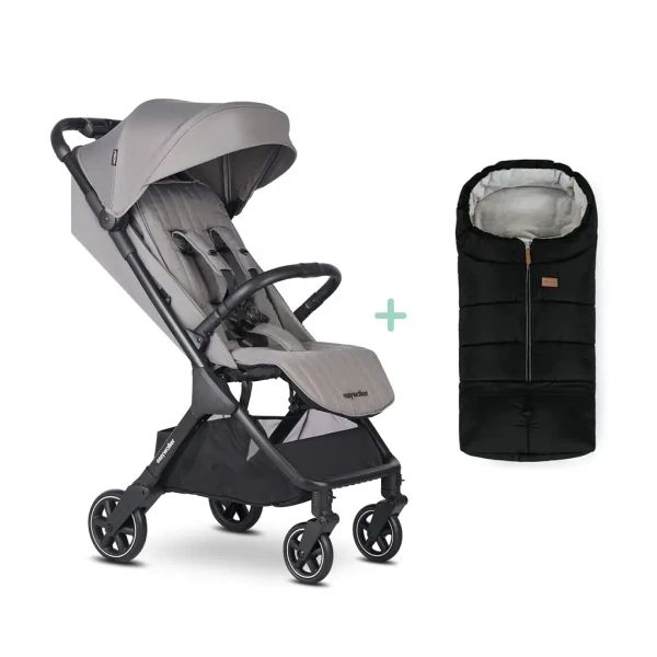 EASYWALKER Kočík športový Jackey 2 Pebble Grey + PETITE&MARS fusak Jibot ZADARMO