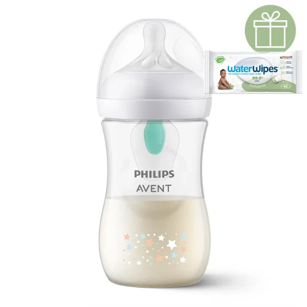 Philips AVENT Fľaša Natural Response s ventilom AirFree 260 ml, 1m+ medveď+WW Soapberry 60ks