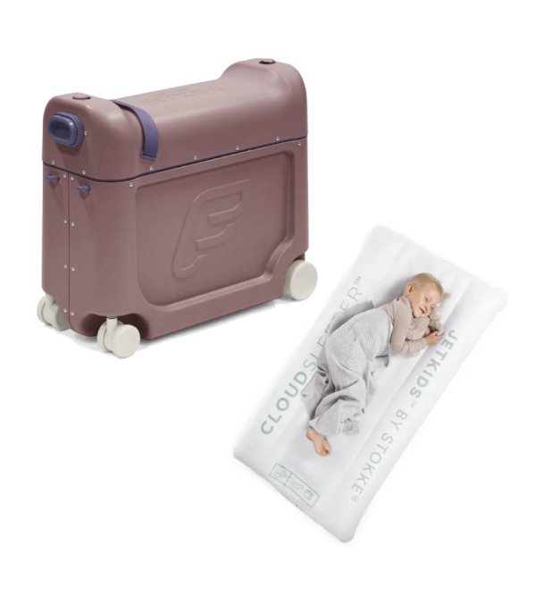 Stokke JetKids - BedBox kufor Hazy Lilac + CloudSleeper™ Nafukovačka ZDARMA