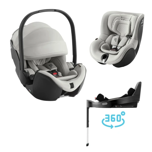 BRITAX Autosedačka set Baby-Safe Pro + Vario Base 5Z + autosedačka Dualfix 5z Lux, Linen Grey