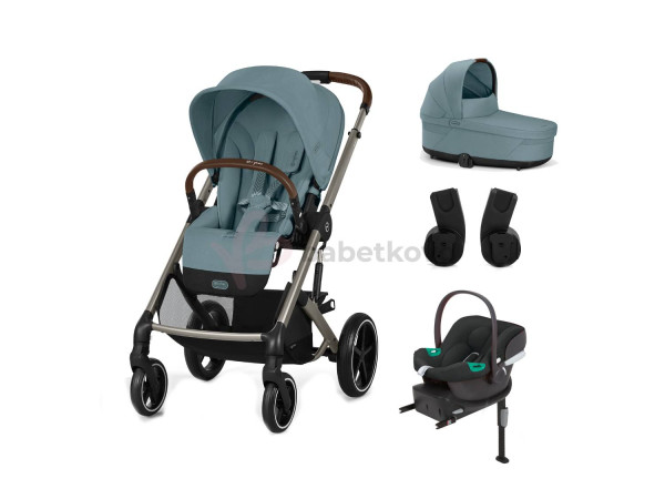 CYBEX Kombinovaný kočík BALIOS S LUX Stormy blue - taupe rám 2025