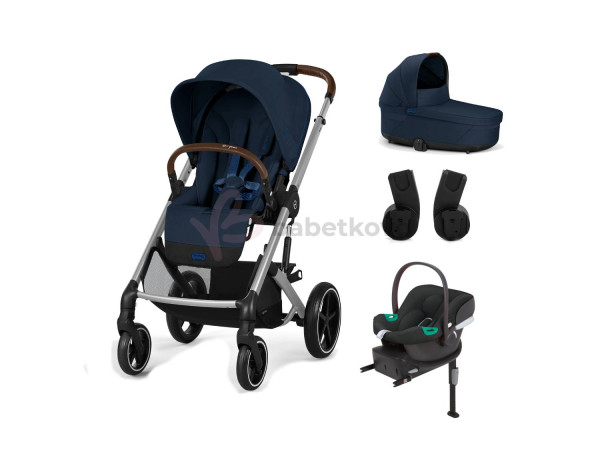 CYBEX Kombinovaný kočík BALIOS S LUX Ocean blue - silver rám 2025