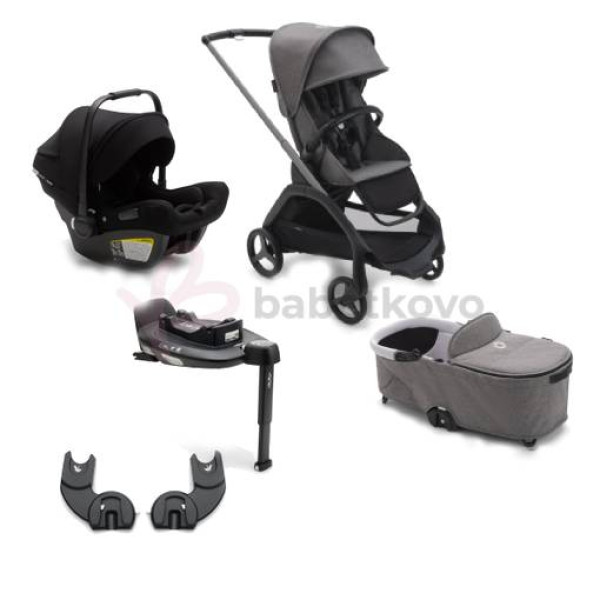 Bugaboo Dragonfly Zvýhodnený set 3v1 Graphite/Grey Melange