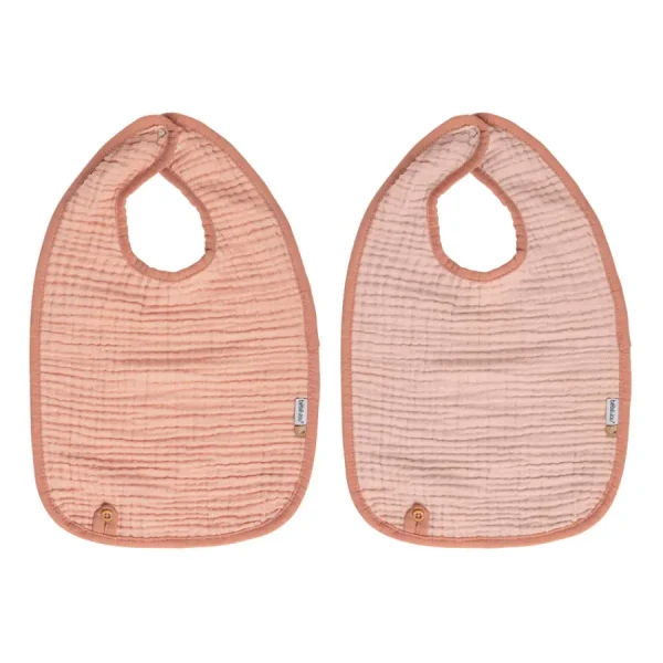 Bébé-Jou Podbradníčky Pure Cotton Pink 2ks