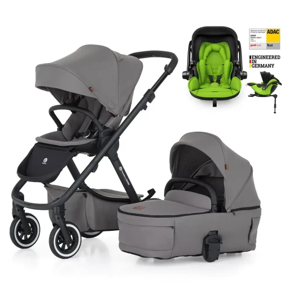 PETITE&MARS Kočík kombinovaný ICON 2v1 Dove Grey LITE AIR + KIDDY Evoluna i-size 2 + základňa