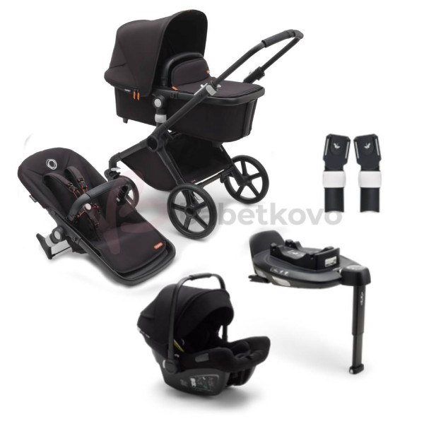 Bugaboo Fox CUB Zvýhodnený set 3v1 Black/Midnight Black